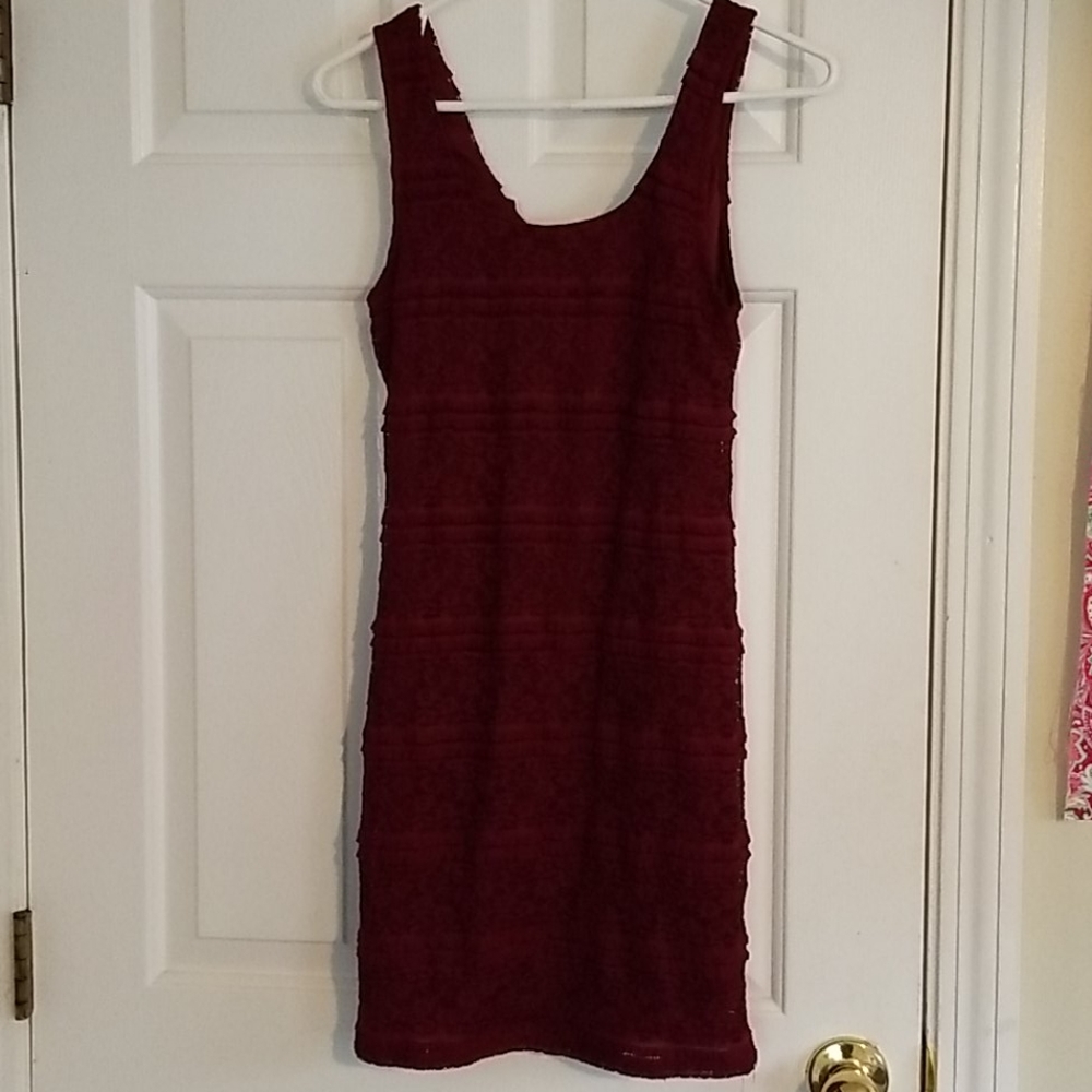 Laced Maroon Dress